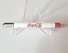  Vintage Coca Cola NOS New Bullet Pencil Solid White Body Red Coke Logo