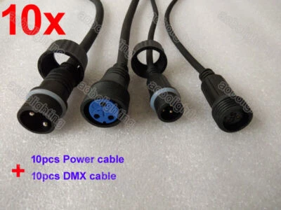 10x DJ Disco KTV Show Party LED stage Lights IP65 Power cable and DMX cable 2m - Image 1 of 4