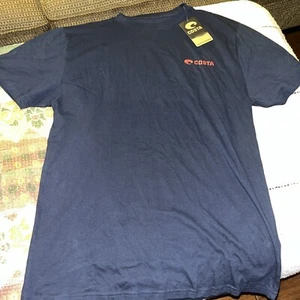 Costa men's Emblem T-Shirt Navy Crab Medium NWT - Picture 1 of 6