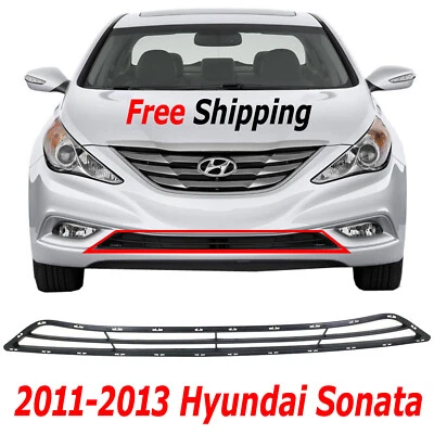 For 2011-2013 Hyundai Sonata Front Bumper Lower Grille Textured Gray Plastic Foto 1 de 4