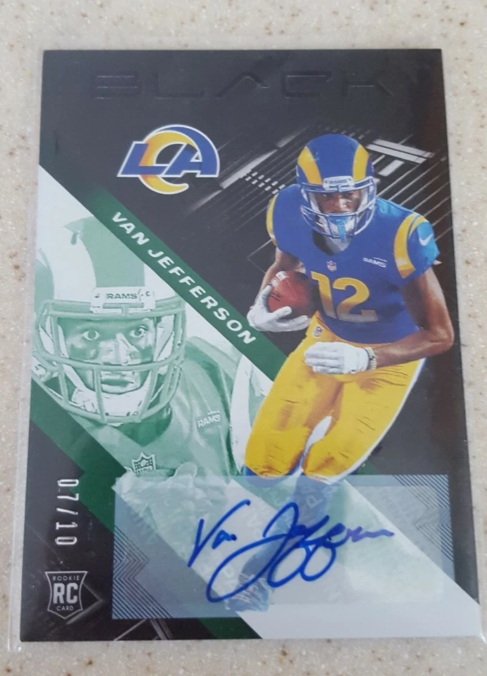 Van Jefferson Panini Black Rookie SSP Auto 7/10 LA Rams - Image 1 of 1