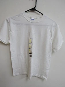 New Jerzees White Youth T-Shirt Large - Picture 1 of 4