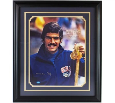 Foto emoldurada 16x20 autografada/assinada dos Jogos Olímpicos dos EUA Mark Spitz - Imagem 1 de 3