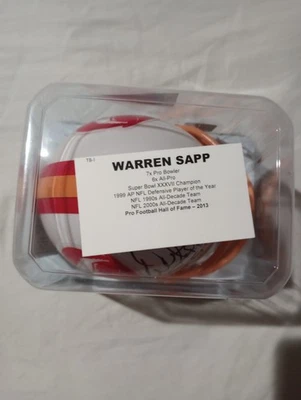 Warren Sapp Tampa Bay autographed mini helmet - Image 1 of 4