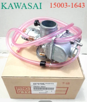 Kawasaki OEM 15003-1643 Carburetor Keihin PWK 28 mm KX100 KX 100 85 New Japan - Image 1 of 4