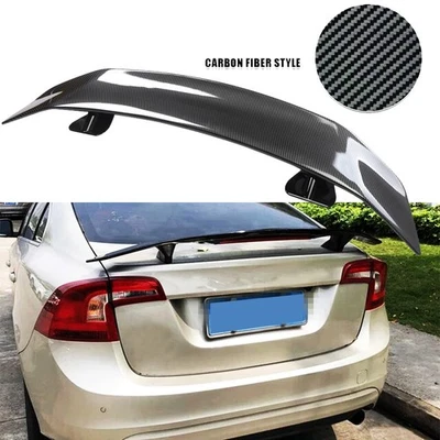 For Volvo S60 V60 Carbon Fiber 46+Car Rear Trunk Spoiler Lip Wing Racing - Imagem 1 de 4