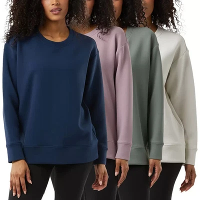 32 Degrees Women's Sueded Tech Crewneck Sweatshirt