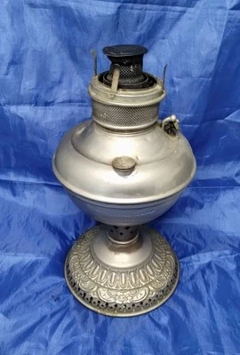  Miller - Nickel over Brass Kerosene Oil Lamp Estate Find!! - Image 1 of 4