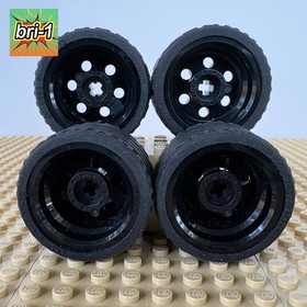 LEGO, Power Racers: 4x Black Wheels 30.4 x 20, 56145, 8137, BOOSTER BEAST, 2019