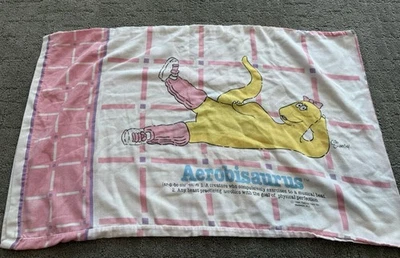 VTG 1986 Cliff Galbraith Pillowcase Dinosaur  Dancesaurus Aerobisaurus Aerobics - Image 1 of 4
