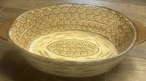TEMP-TATIONS Old World Green Oval 2 Quart Ovenware Dish Flowers and Leaves - Picture 1 of 7