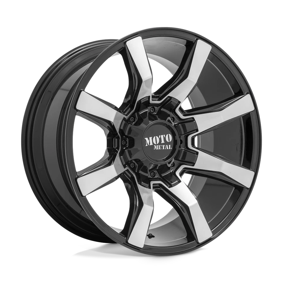 Rueda Mecanizada 22x12 Moto Metal MO804 SPIDER Negro Brillante 8X6.5 (-44mm) Foto 1 de 4