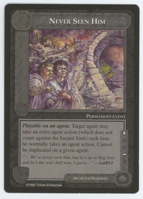 1996 Middle-Earth Dark Minions Never Seen Him PROMO - MINT & UNPLAYED - Image 1 of 2