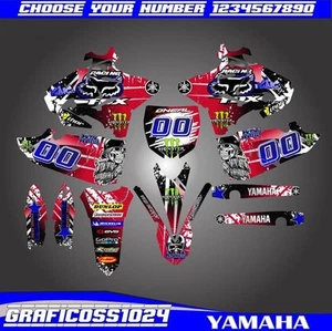 KIT GRAPHIQUE DECALS DECO 2015-2020 YAMAHA YZ125 YZ250 2019 2018 2017 - Foto 1 di 3