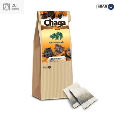 Chaga echter sibirische Birkenpilz mit Kiefernadeln in Portionbeutel  20/60/120 - Bild 1 von 3