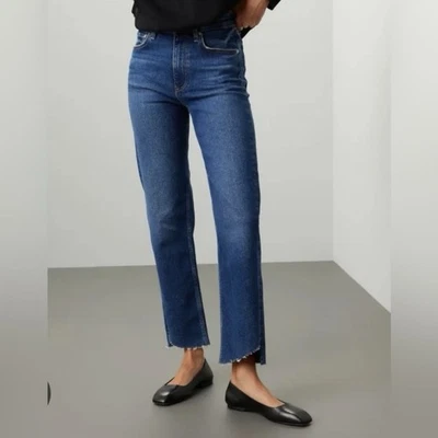Rag & Bone Harlow Mid-Rise Straight Jeans Marine Blue Women’s 29 EUC - Image 1 of 4