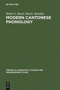 Modern Cantonese Phonology by Robert S. Bauer (English) Hardcover Book - Picture 1 of 1