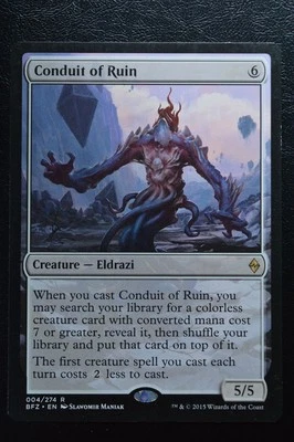 Magic The Gathering MTG CONDUIT OF RUIN Battle for Zendikar LP Lightly Played - Image 1 of 2