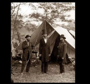 Abraham Lincoln 1862 PHOTO,Battle of Antietam, Allan Pinkerton, Civil War 8x10 - Picture 1 of 1
