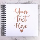 Rose Gold Personalised A4/Square Scrapbook, Photo Album, Guest Book, Memory Book