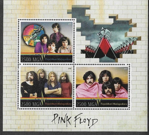 PINK FLOYD STAMPS SPECIAL MIN SHEET MNH 2016 ROCK MUSIC MADAGASCAR Cover