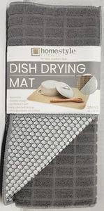 Mikrofaser Wende-Geschirrtrockenmatte, ca. 12" x 18", GRAUE FARBE von HS - Bild 1 von 11