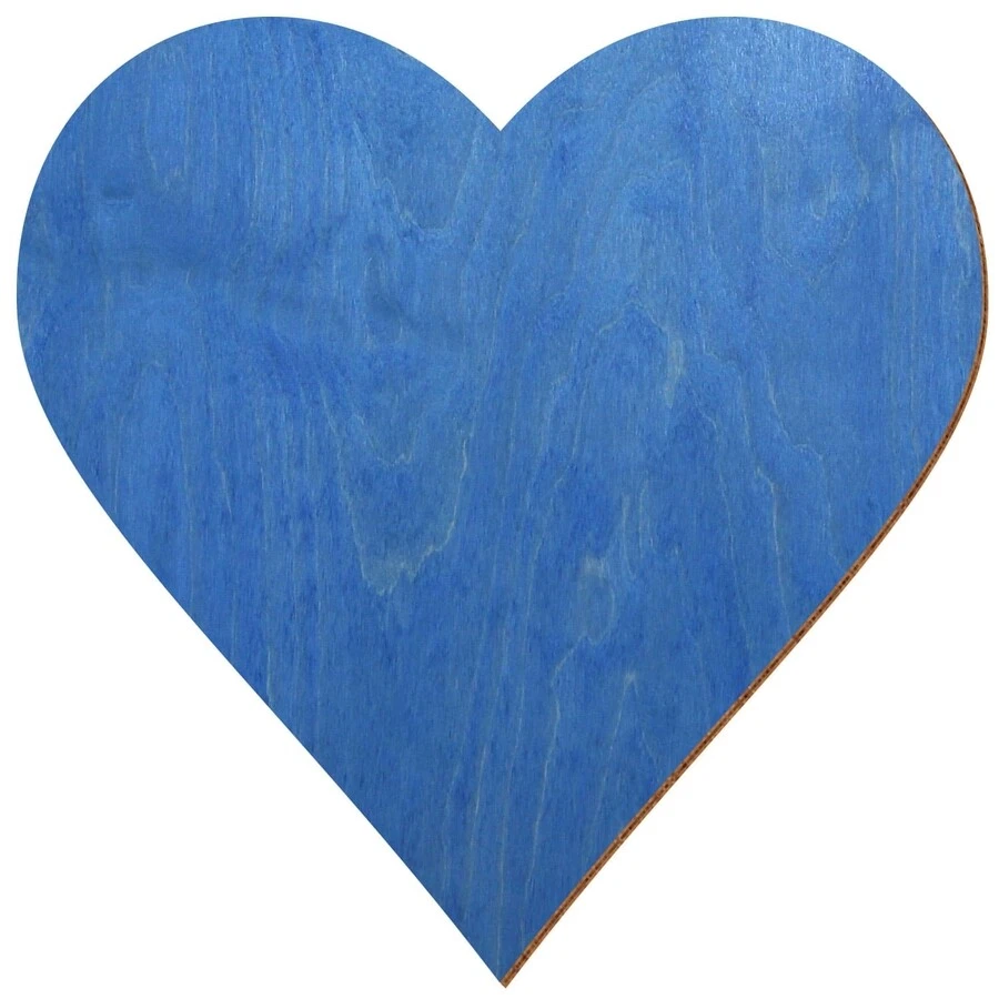 Holz Herz Kornblumenblau beidseitig lackiert Deko Basteln 3-50cm - Bild 1 von 1