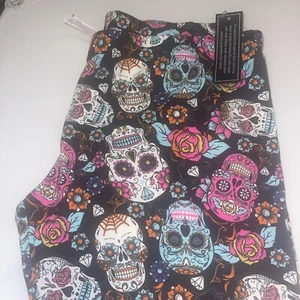 No Boundaries Juniors Active Pants Sz XL Multicolor Sugar Skulls - Picture 1 of 7