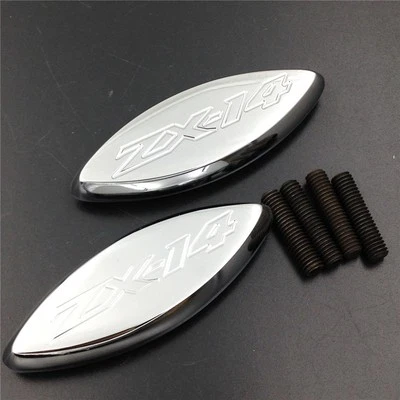 Placas base de tapa de bloqueo de espejo para 06-14 Kawasaki Ninja ZX-14 ZZR1400 Chr Foto 1 de 4