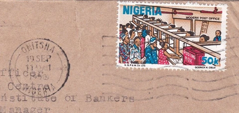Onitsha cancel Nigeria 1986 Modern Post Office SG 523 VGC Cover