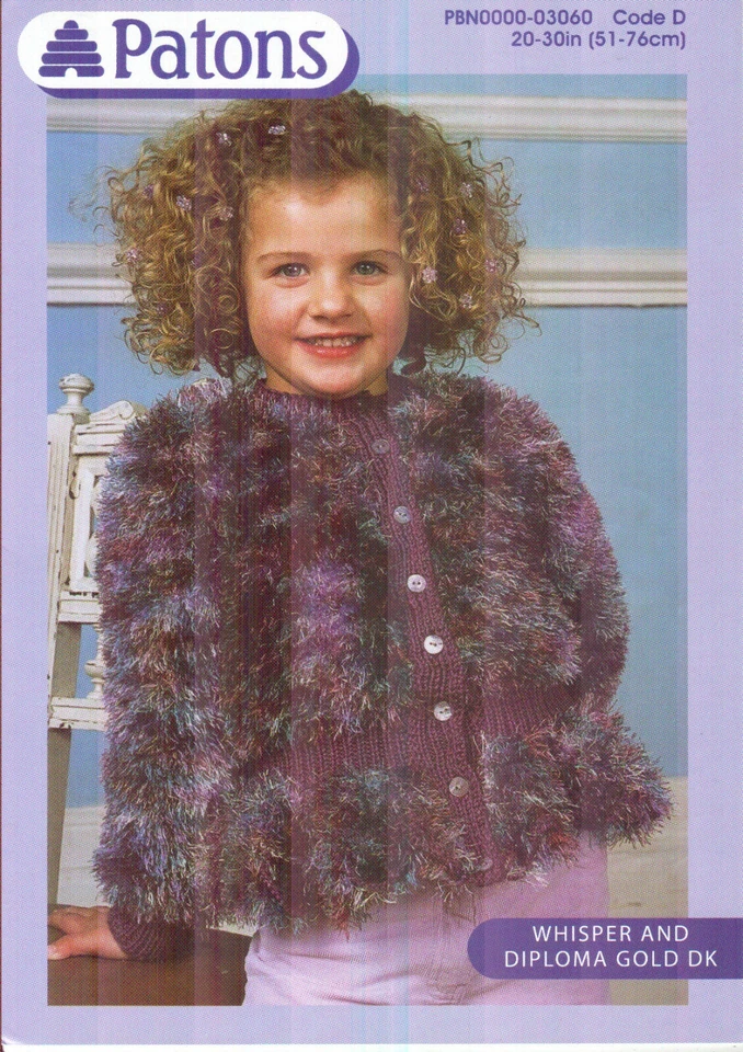 Patons whisper & dipolma gold dk peplum cardigan PB000003060 20-30inches - Image 1 of 1
