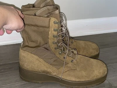 Botas de combate militares estadounidenses Coyote clima cálido 798 SPE1C1-17-D-1004 Vibram 12R COMO NUEVAS Foto 1 de 4