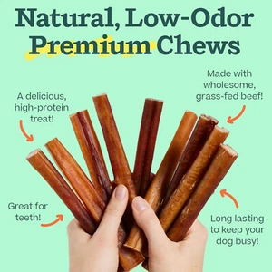 6" Natural Bully Sticks Dog Chews - 100% Beef, No Additives, Promotes Dental Hea - Picture 1 of 6