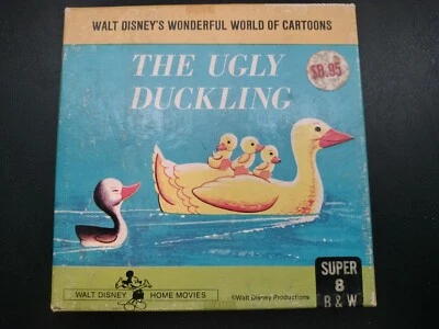 Película casera Walt Disney's The Ugly Duckling B & W Super 8 #1403 - sin probar Foto 1 de 4