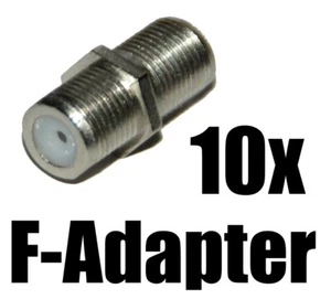 10 sztuk złączy F / adapter F do kabla SAT - do łączenia kabli - Zdjęcie 1 z 1