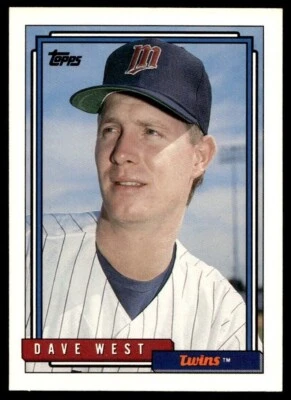 1992 Topps Dave West Minnesota Twins #442 - Image 1 of 2