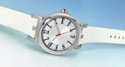 ELLETIME Elle Time Women's EL20126S03N Stainless Steel White Leather WATCH - Image 1 of 3
