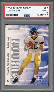 2000 Skybox Impact Tom Brady #27 Rookie PSA 9 - Picture 1 of 2