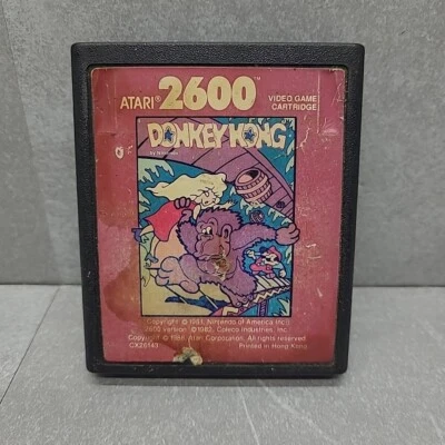 Donkey Kong Atari 2600 Red Maroon 1987 Label Variant Cartridge Only CX26143 - Image 1 of 4