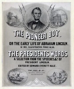9447.Decoration Poster.Room interior wall design art.Lincoln The Pioneer Boy - Picture 1 of 1