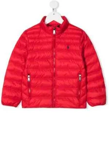 Ralph Lauren Kids, Polo Pony-motif high-neck padded jacket, Red,[ Size 7] - Picture 1 of 3