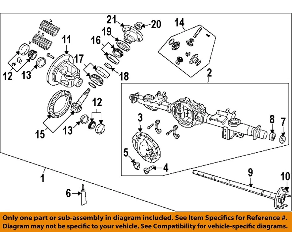 CHRYSLER OEM 04-23 1500 Classic Axle Differential-Axle Bearing 52111197AB - Image 1 of 1