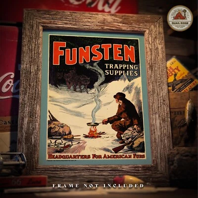 Vintage Trapping Catalog Art Print Supplies Hunting Fishing Cabin Wall Decor - Image 1 of 4