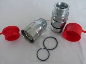 Hydraulik Schraubkupplung 300bar 30S BG6  Muffe Stecker Staubkappe M42x2 Gewinde - Picture 1 of 1