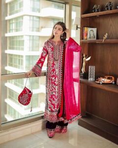 Plazo Sharara Dupata Gown Wedding Party Wear Salwar Kameez Dress Suit Top Pent