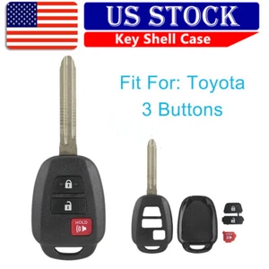 For Toyota Prius RAV4 Highlander Key Case Shell Remote Pad Fob 3 Button HYQ12BDM - Picture 1 of 8