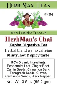 HERBMAN'S CHAI TEA - Organic with a minty, hot & spicy flavor w/ NO black tea! - Picture 1 of 16
