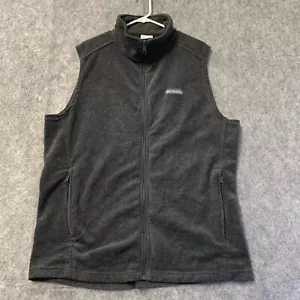 Columbia Vest Mens XLT Tall Gray Fleece Sleeveless - Picture 1 of 13