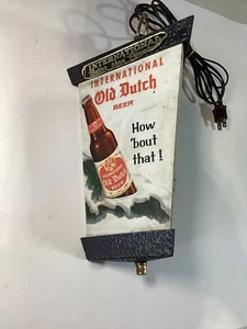 Old Dutch Beer Sign Display Lantern International Better Than Premium Rare VTG - Picture 1 of 3