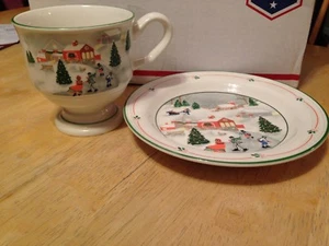 Sango Silent Night Patas Taza Platillo Navidad 3900 Joan Luntz - Imagen 1 de 8